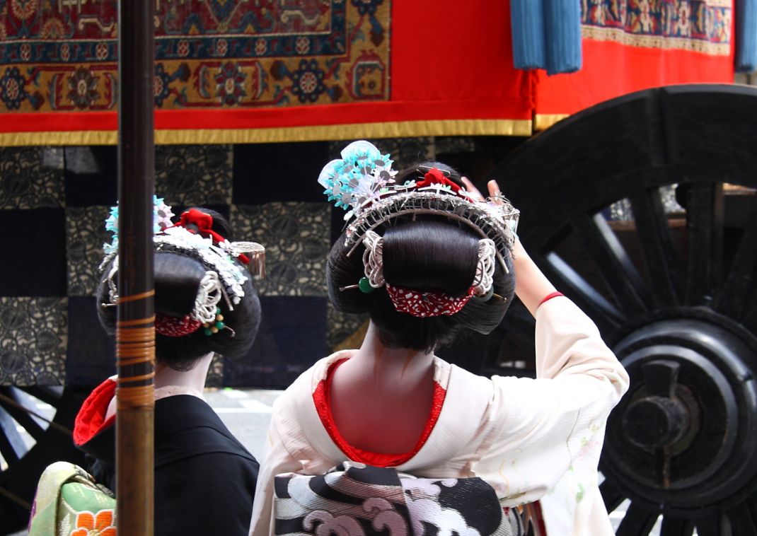 Geishe al Festival di Gion, Kyoto, Giappone