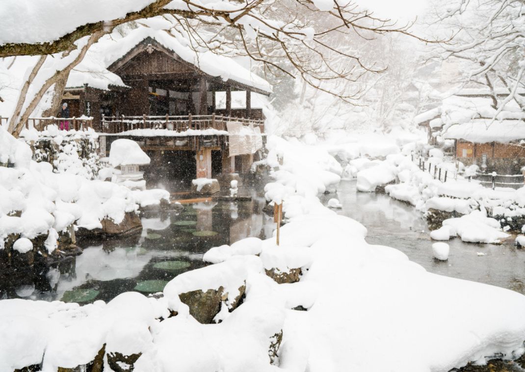 Takaragawa Onsen in inverno, Gunma, Japan