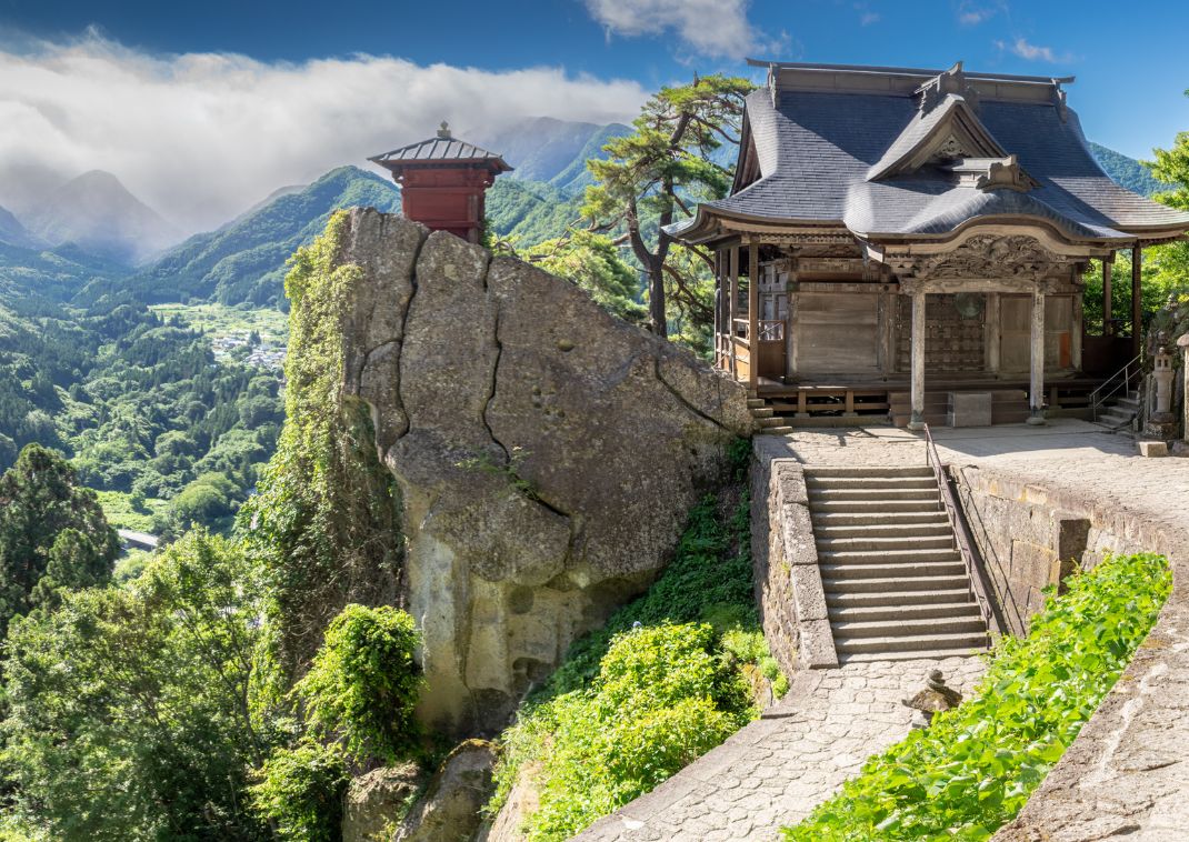 Tempio di Yamadera, Yamagata, Giappone.