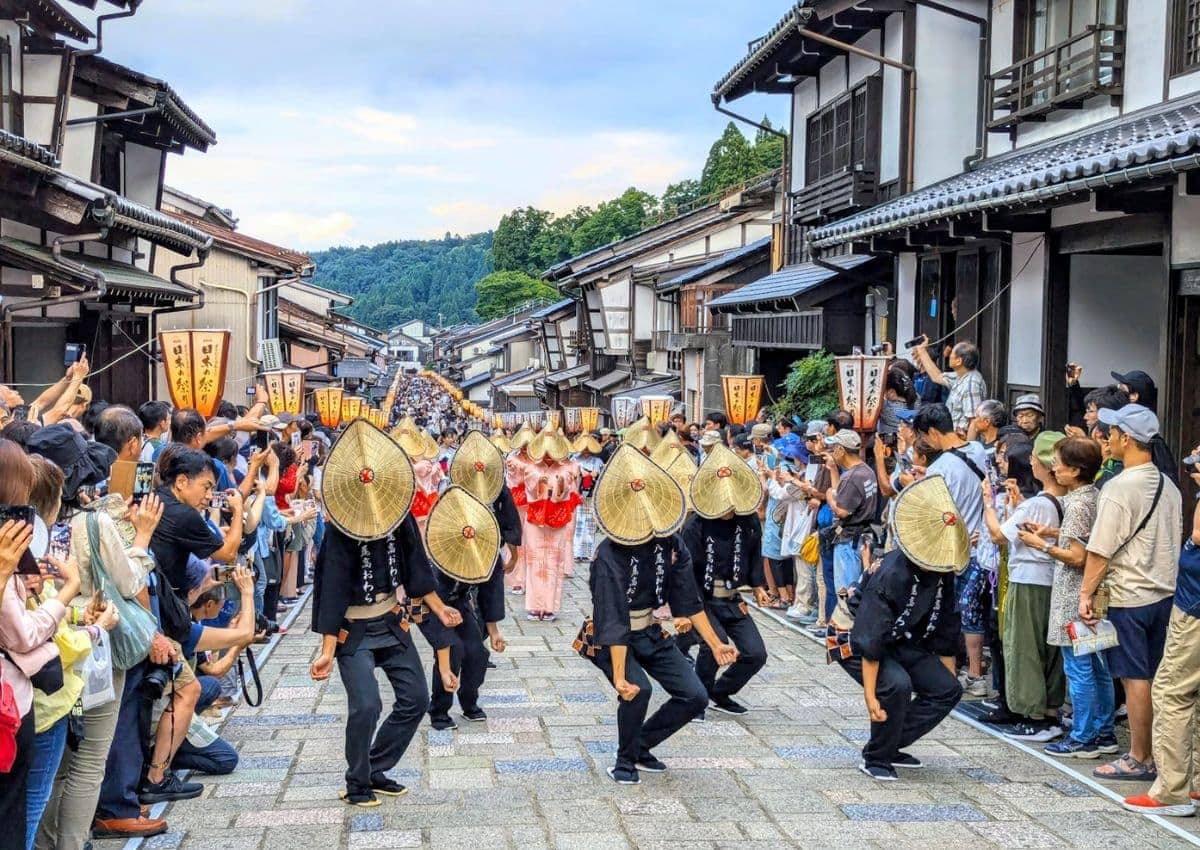 Parata durante un Matsuri a Takayama, Gifu
