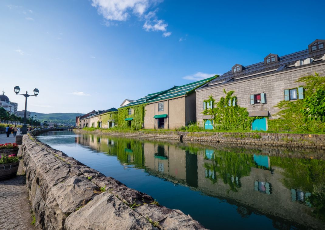 Canale di Otaru a Hokkaido in estate