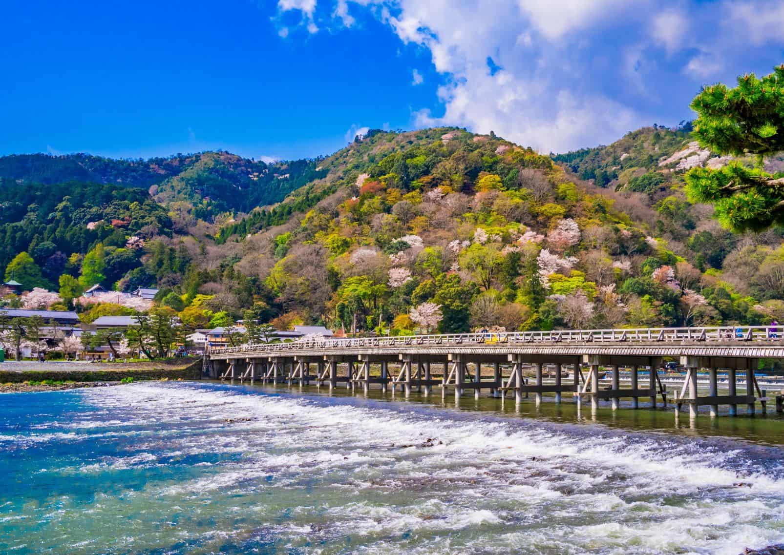 Ponte Togetsukyo ad Arashiyama, Kyoto, Giappone