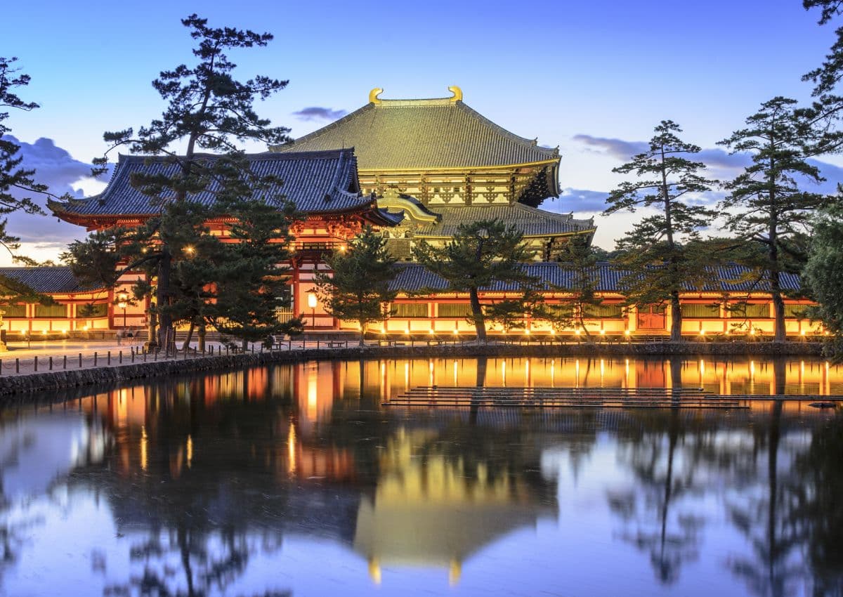 Tempio Todai-ji di notte, Nara