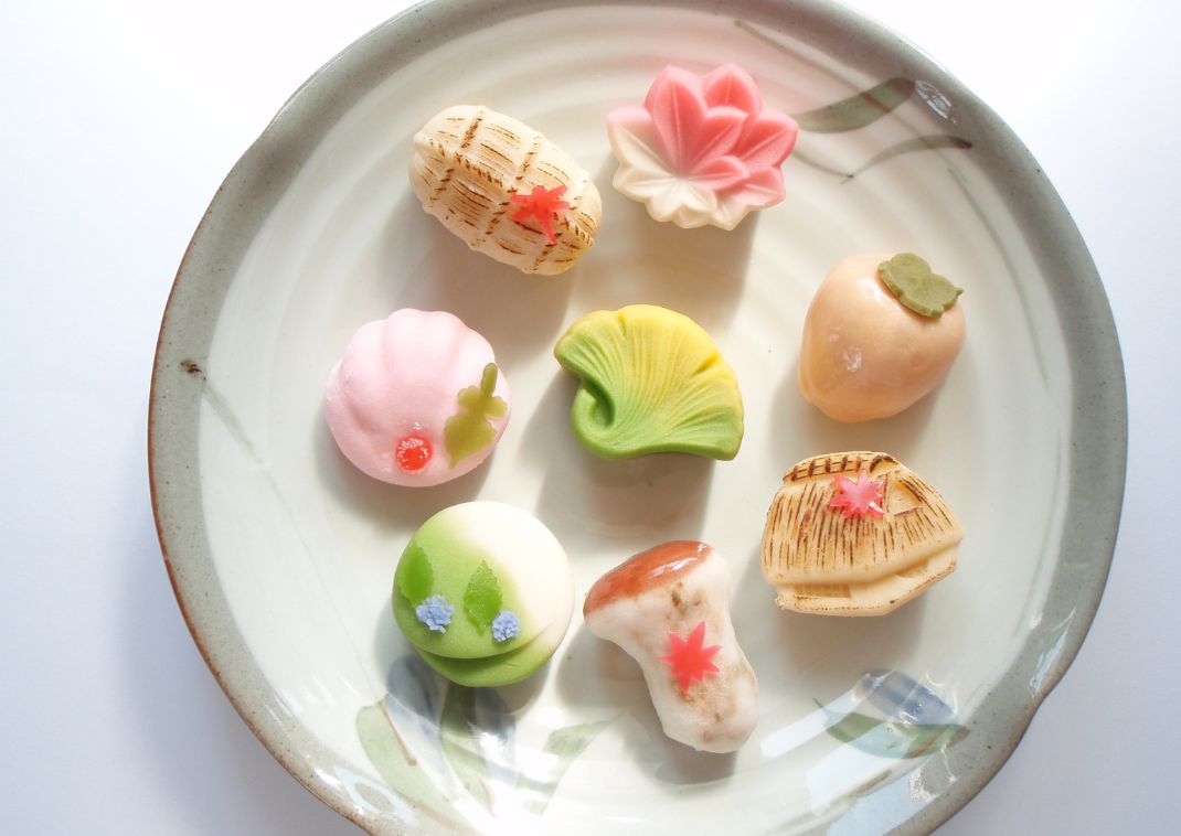 Wagashi autunnale giapponese