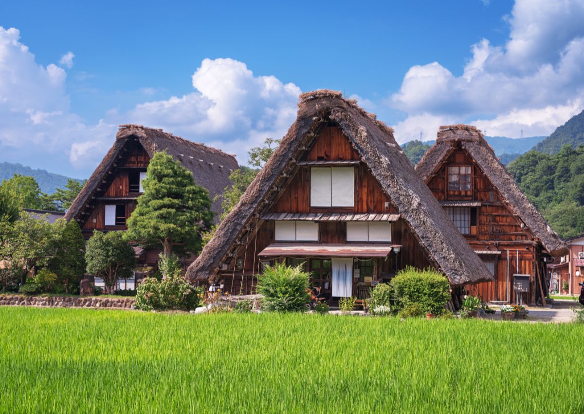 Case tradizionali a Shirakawa-go, nelle alpi giapponesi