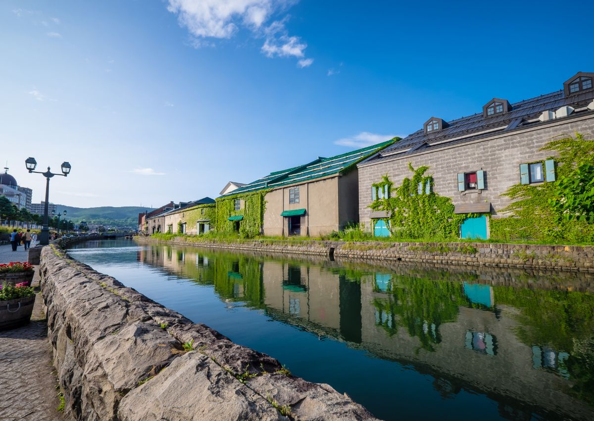 Canale di Otaru a Hokkaido in estate
