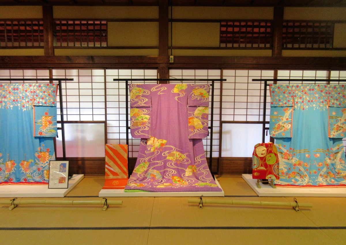 Kimono esposti a Kyoto, Giappone