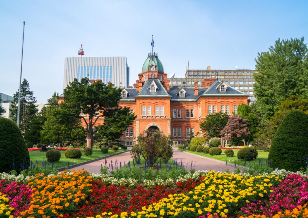 Former Hokkaido Government Office in Sapporo in summer