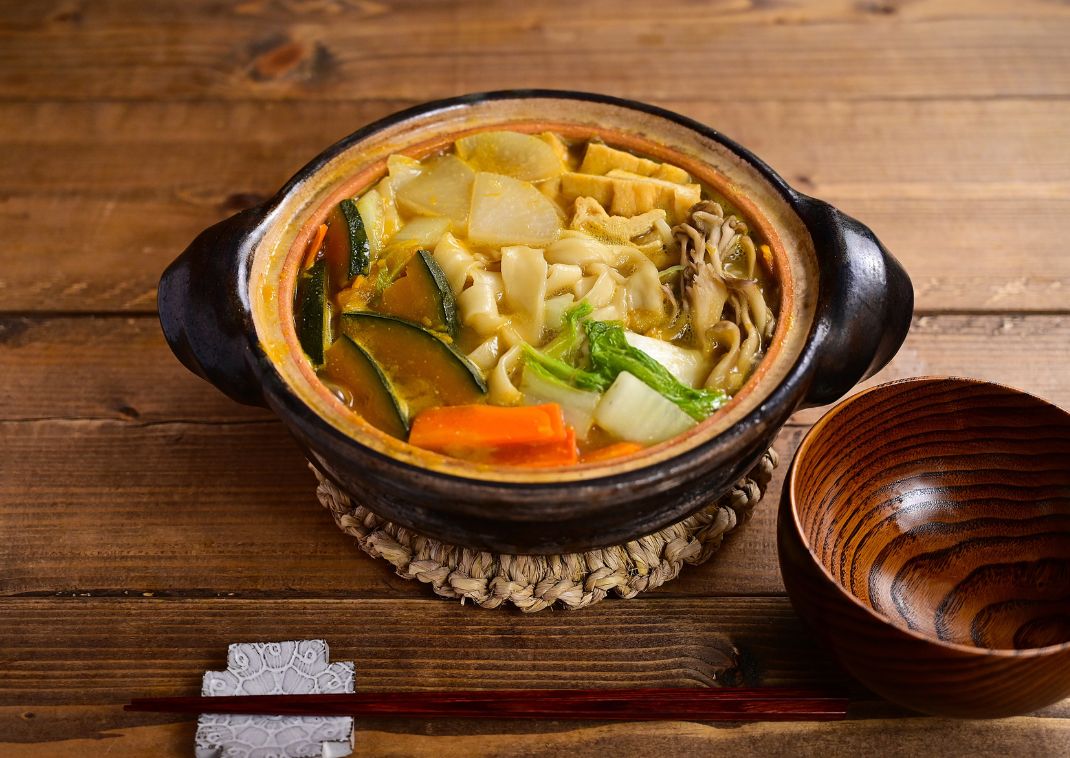 Un piatto di Houtou, Yamanashi, Giappone