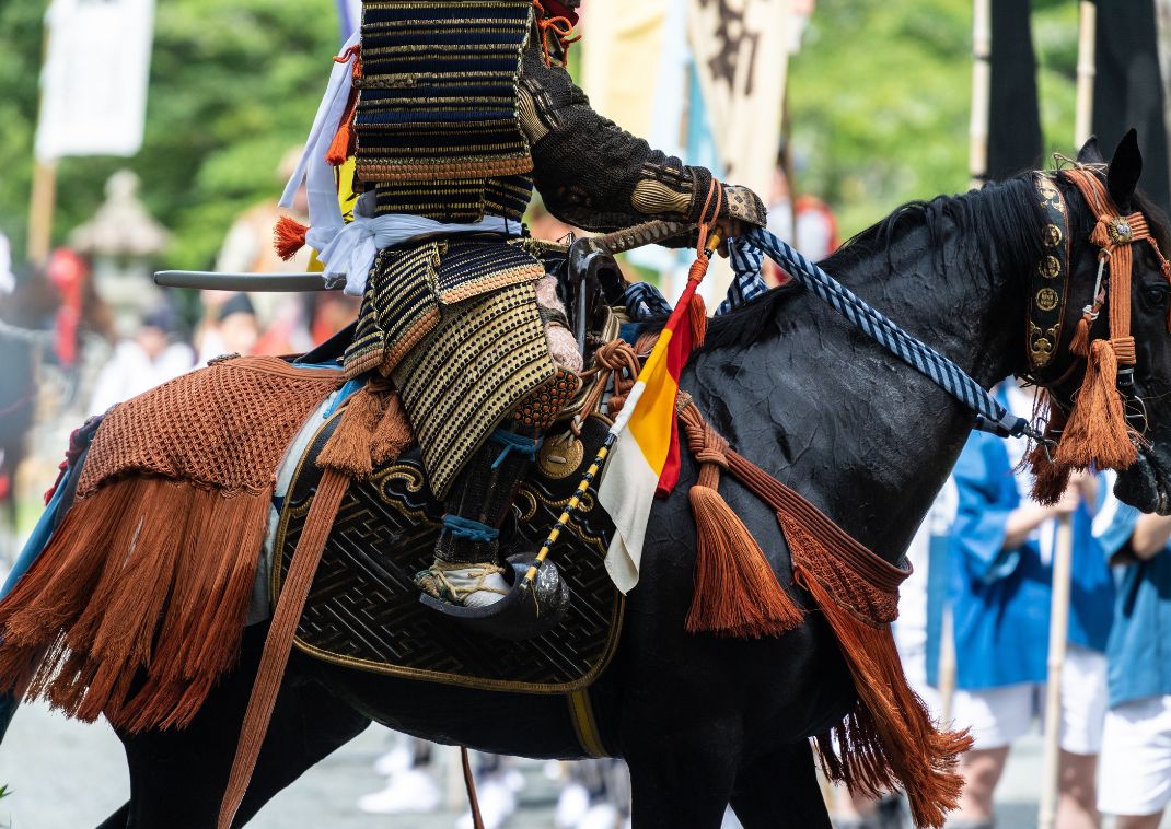 Samurai in armatura a cavallo, Jidai Matsuri, Kyoto