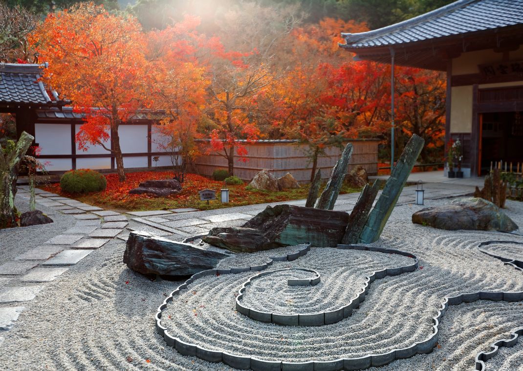 Giardino Honryutei del Tempio Enkoji, Kyoto, Giappone