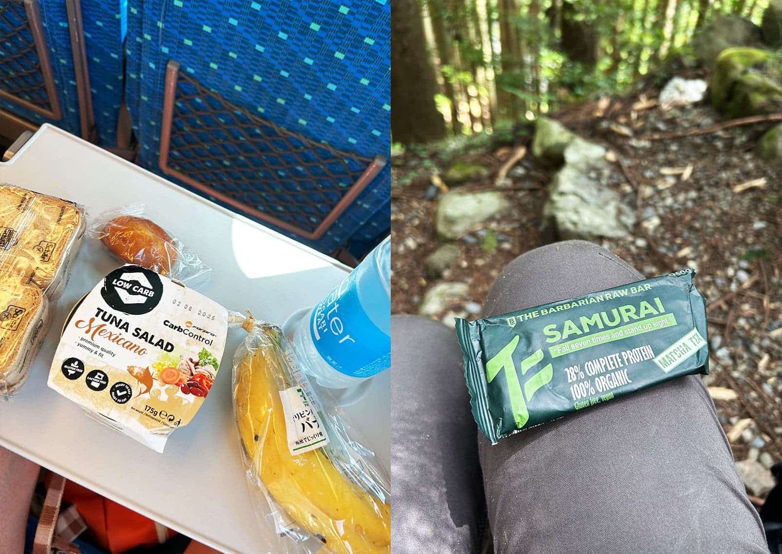 Scorte di cibo senza glutine durante un trekking o su un treno proiettile in Giappone