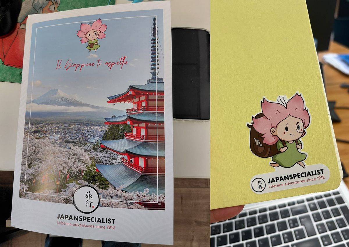 Materiali brandizzati Japanspecialist con Mono-chan