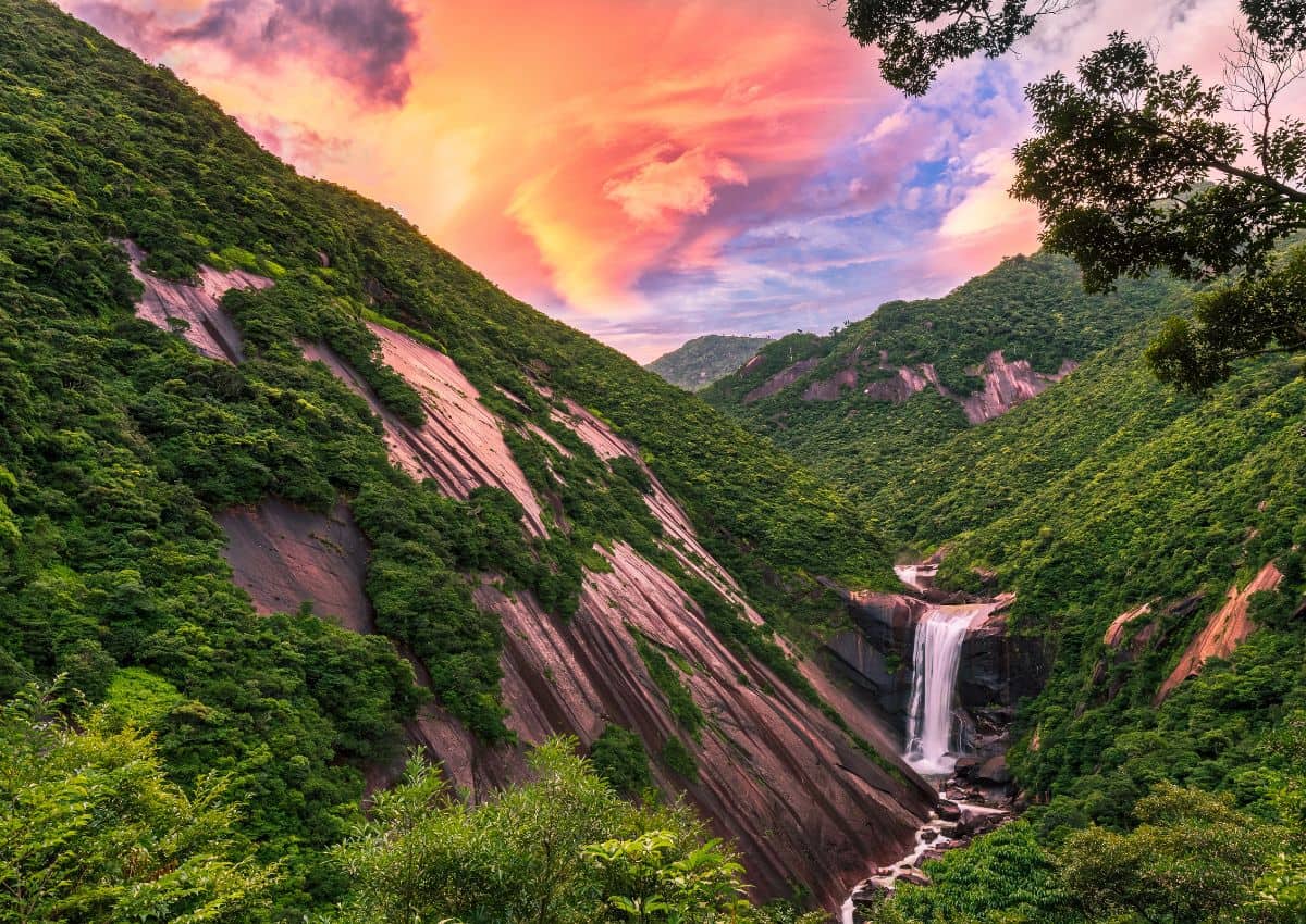 Cascata sull'isola di Yakushima, Kagoshima