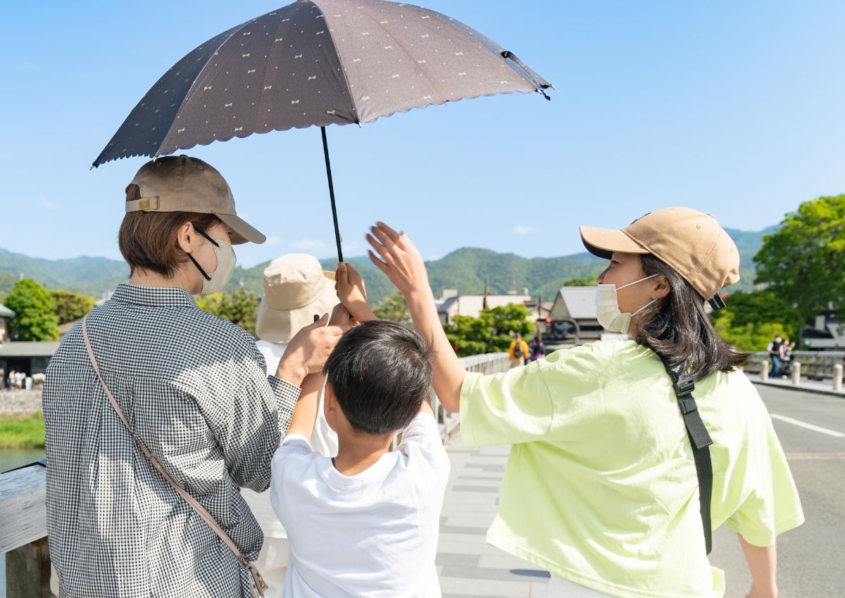 Famiglia in viaggio ad Arashiyama, Kyoto