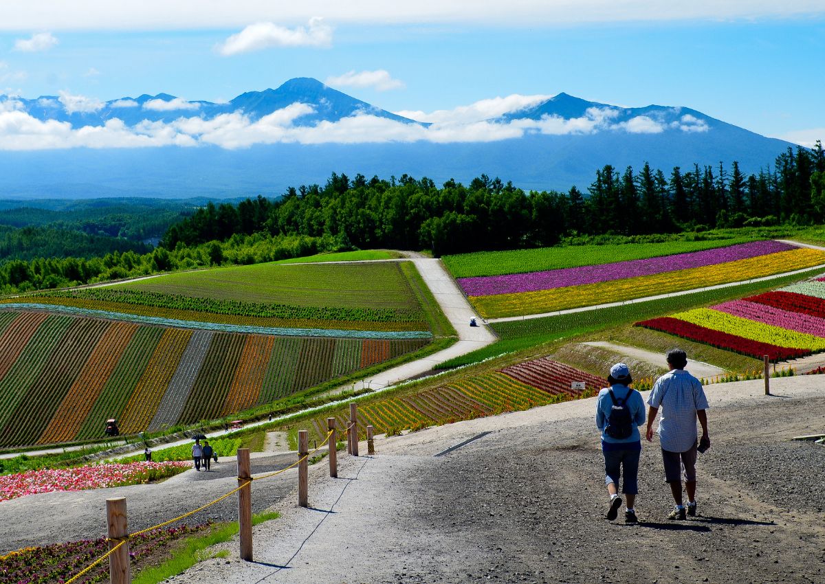Una coppia di 60 anni in viaggio in Giappone