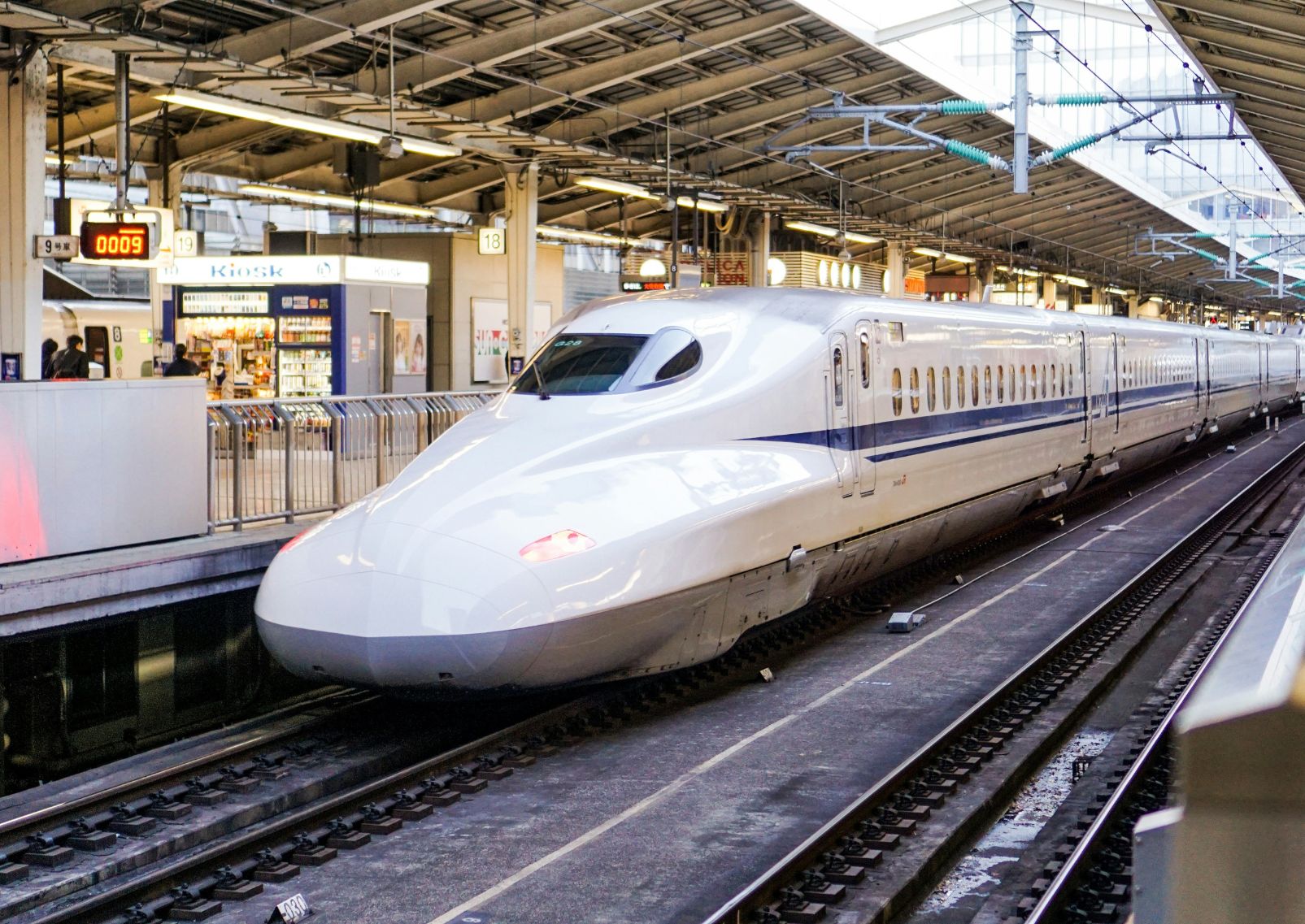 Shinkansen in stazione, Giappone