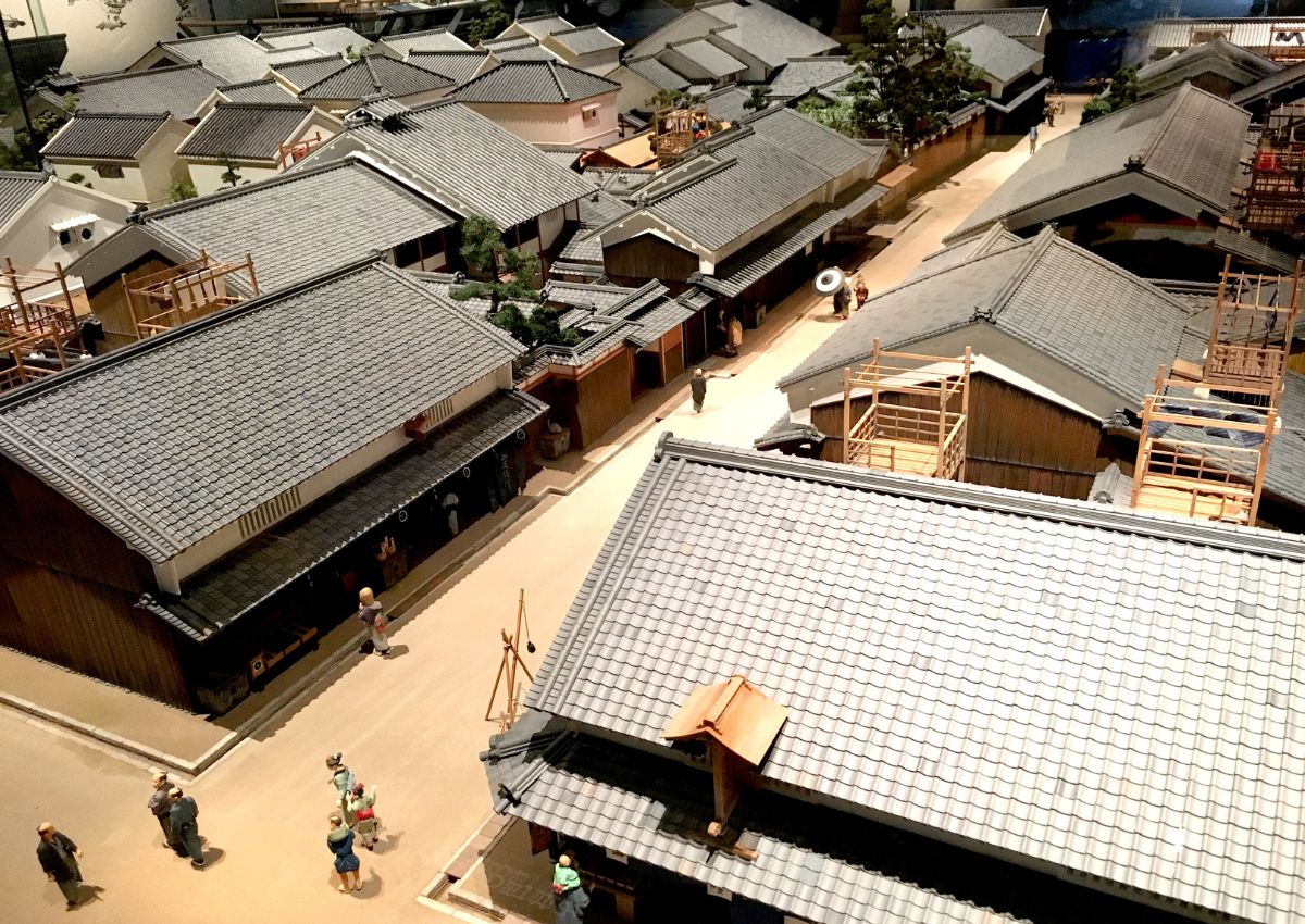Esposizione al Museo dell'Abitazione e della Vita di Osaka, Osaka, Giappone