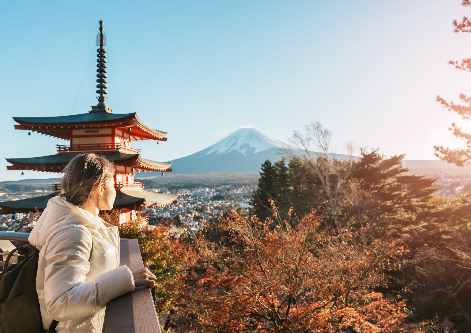 Viaggiatrice al Monte Fuji