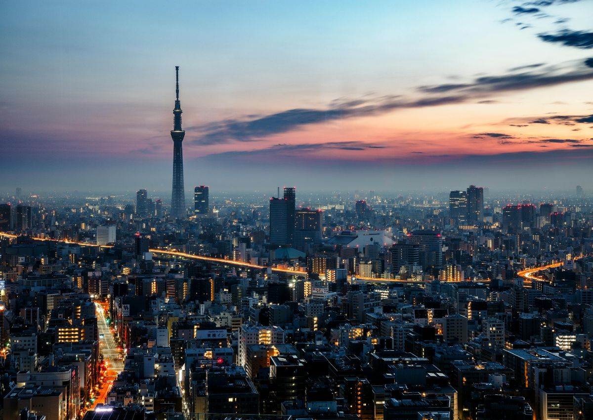 Skytree di Tokyo al tramonto, Tokyo
