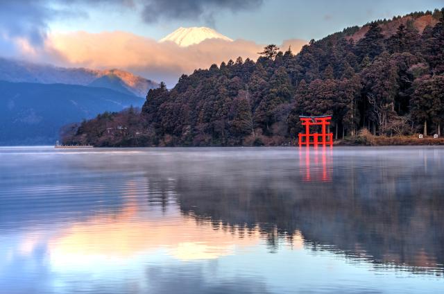 Hakone, Lago Ashi e vista del Monte Fuji