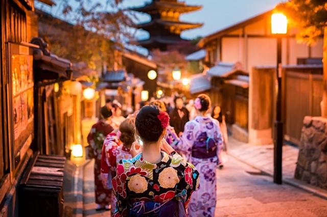 Ragazze con kimono a Kyoto