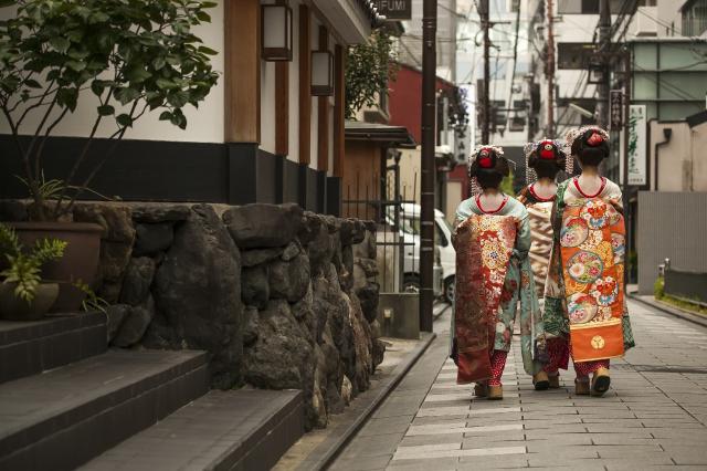 Avvistate le geisha nelle strade di Gion a Kyoto 