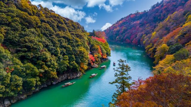 Fiume Katsura, Arashiyama, Kyoto 