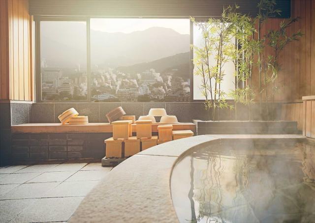 Onsen con vista su Beppu