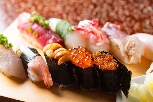 Il sushi fresco di Hokkaido