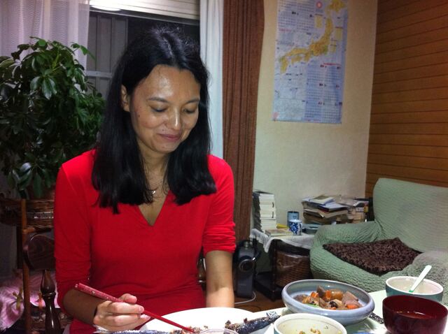 A cena dai miei zii: pesce spada autunnale, riso e verdure bollite