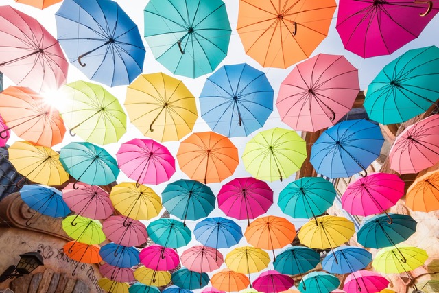 Ombrelli colorati al Resort Everland