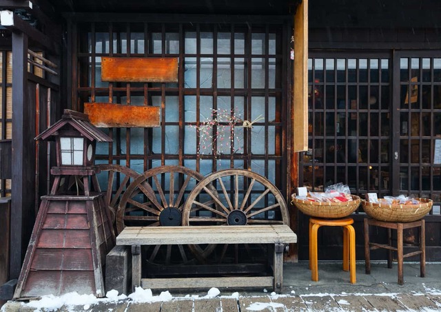 Takayama storica in una giornata invernale