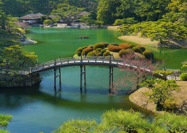 Ponte Engetsukyo, Giardino Ritsurin, Takamatsu