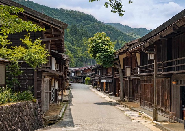 Antiche case in legno a Tsumago