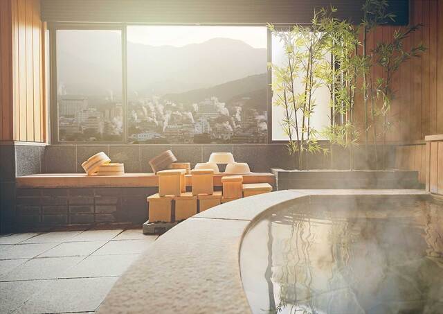 Onsen con vista su Beppu