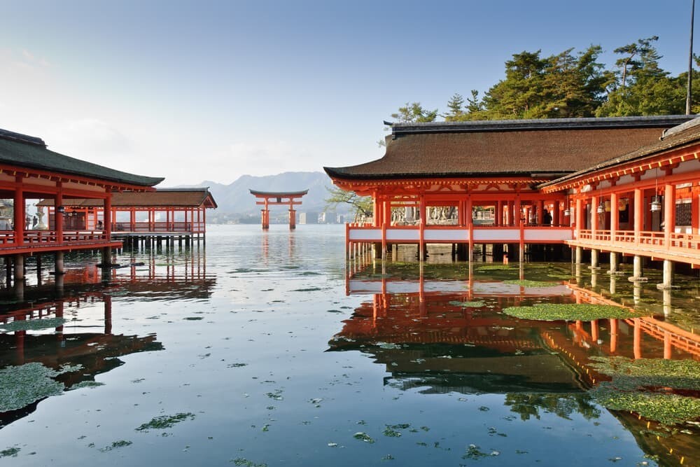 Miyajima, Hiroshima, Giappone Santuario galleggiante