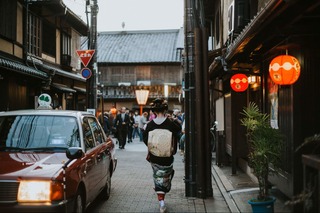 Quartiere di Gion al crepuscolo, Kyoto 