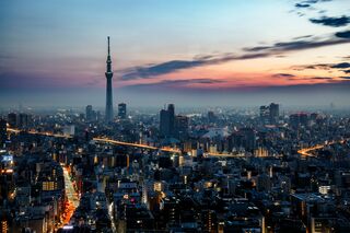Skyline di Tokyo con la Tokyo Skytree 