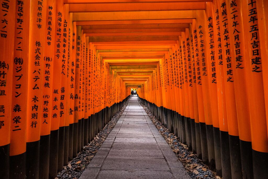 Santuario Fushimi Inari: tunnel di torii, Kyoto