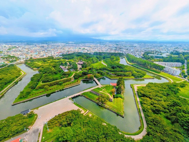 Vista dall’alto di Hakodate, Hokkaido