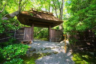 Ingresso al giardino di muschio del tempio Gio-ji, Kyoto 