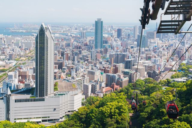 Funivia per il Nunobiki Herb Garden, Kobe. 