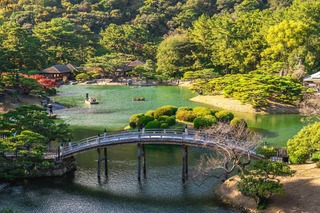 Ritsurin Garden, uno dei più importanti giardini giapponesi, a Takamatsu 