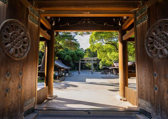 Porta del Meji Shrine a Tokyo 