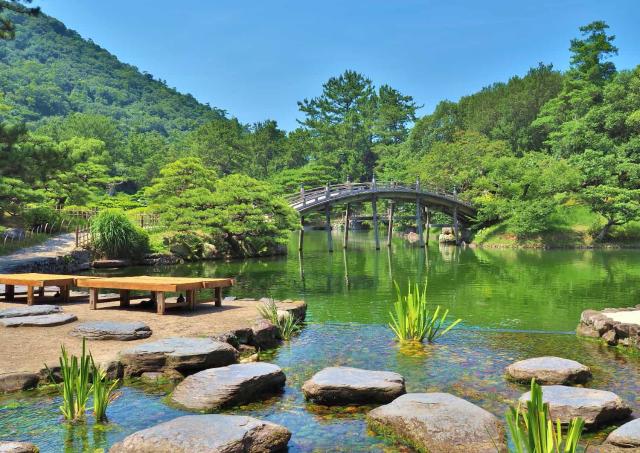 Ponte Engetsukyo, Giardino Ritsurin, Takamatsu