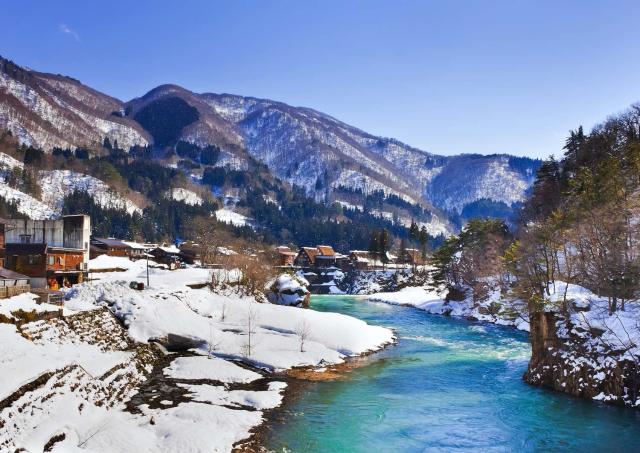 Fiume Shogawa, villaggio di Ogimachi