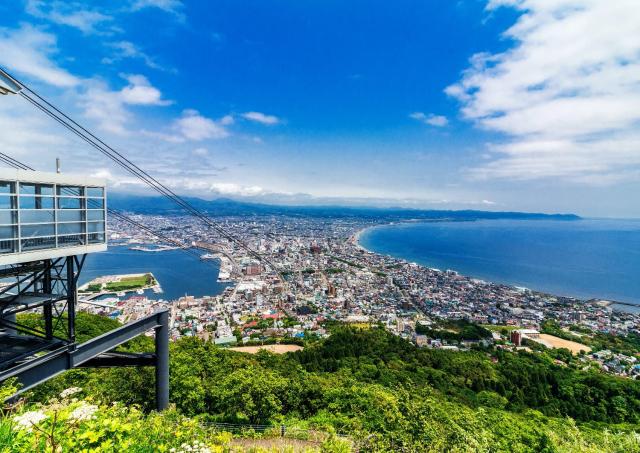 Panorama dall'osservatorio del Monte Hakodate