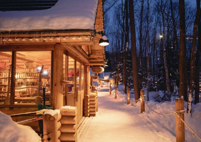 Il mercatino di Ningle Terrace in inverno, Furano