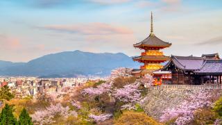 Il tempio Kiyomizu in primavera